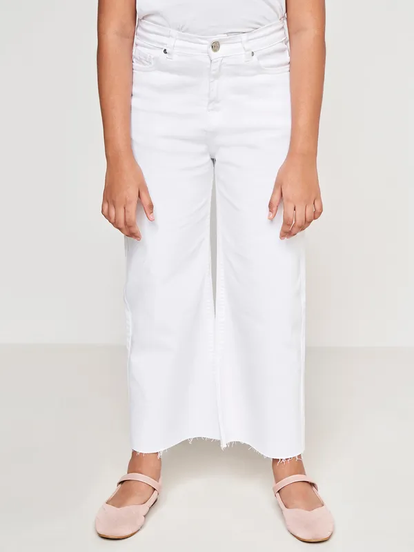 AND solid jeans in white for girls