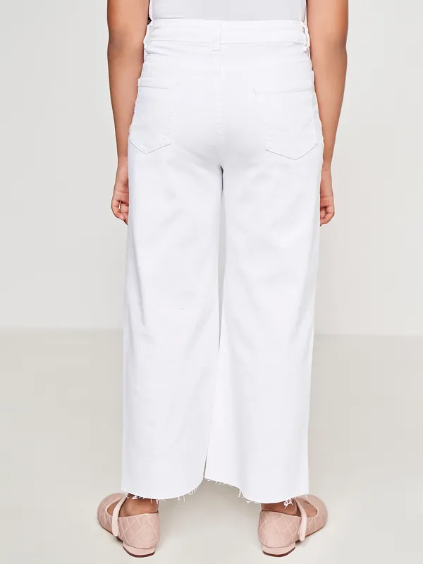 AND solid jeans in white for girls