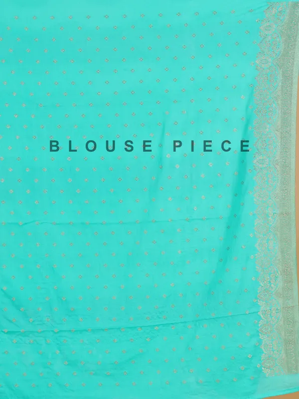 Aqua georgette wedding wear saree