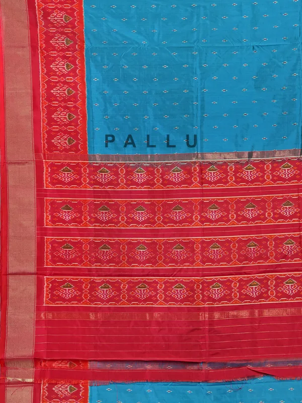 Aqua zari weaving patola silk saree for wedding charm
