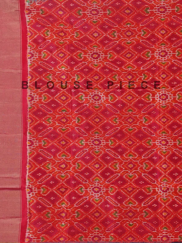 Aqua zari weaving patola silk saree for wedding charm