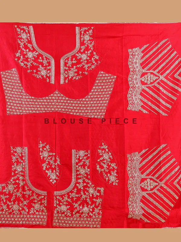 Arreactive red raw silk lehenga choli