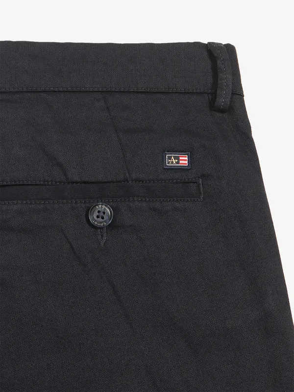 ARROW cotton black solid trouser