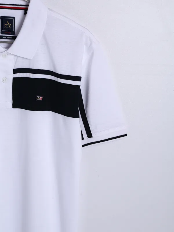 Arrow cotton polo t shirt in white