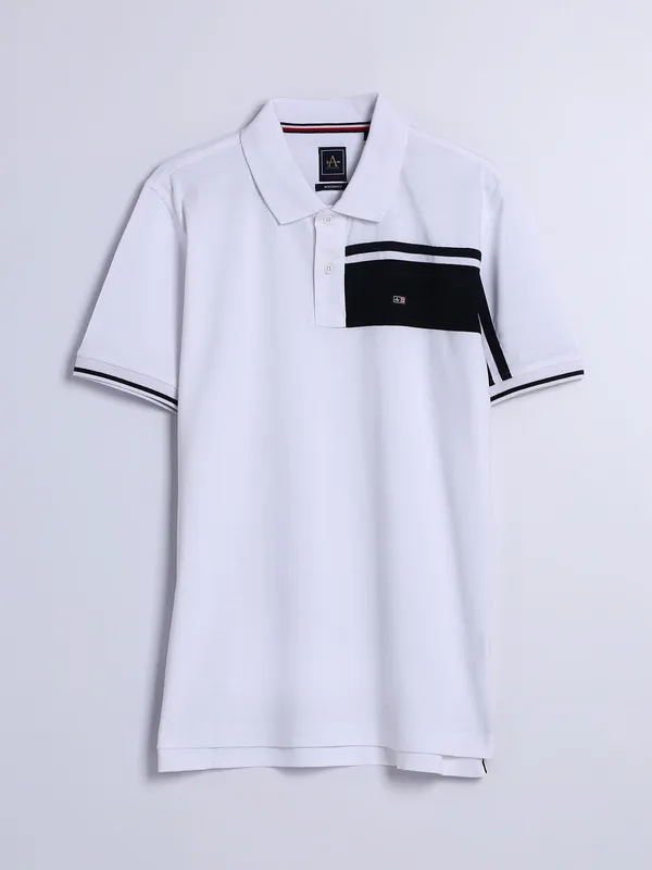 Arrow cotton polo t shirt in white