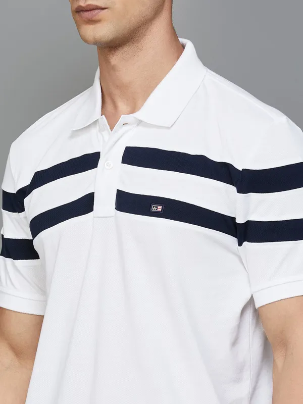 Arrow cotton white polo t shirt