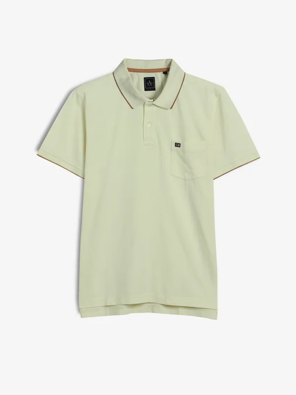 ARROW cream plain cotton t-shirt
