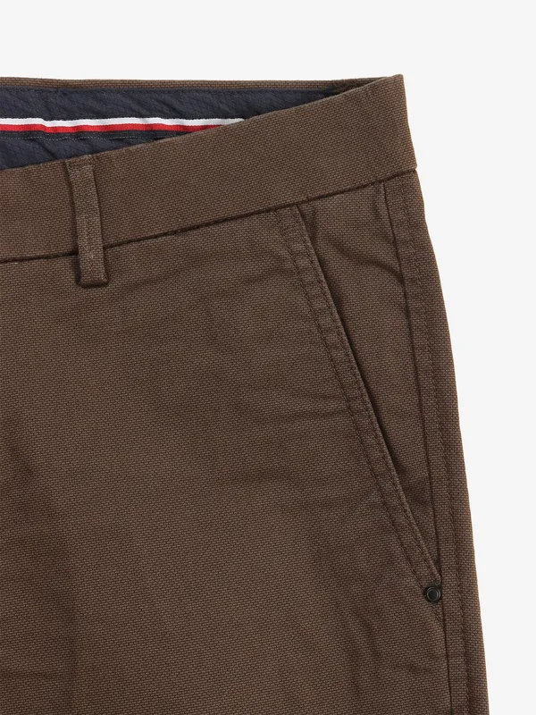 ARROW dark brown solid trouser