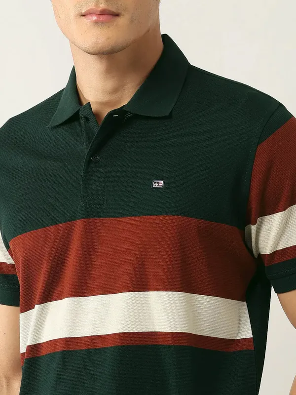 ARROW dark green polo neck t-shirt