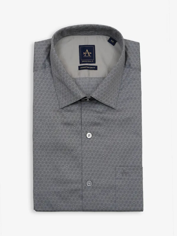 Arrow dark grey printed shirt