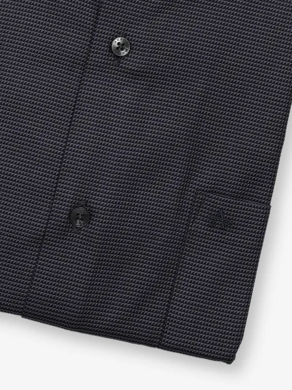 ARROW dark grey textred cotton shirt