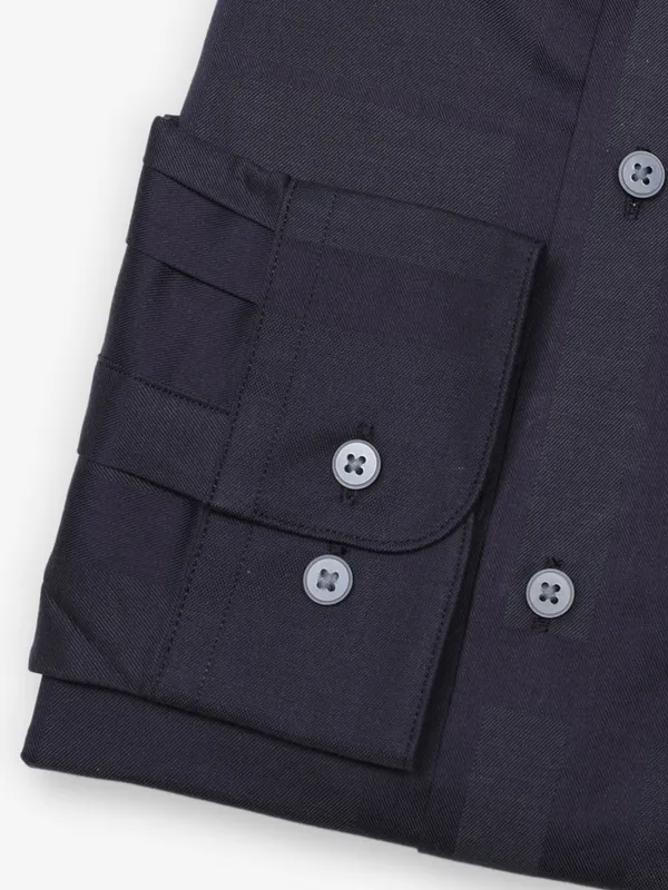 ARROW dark purple printed cotton shirt