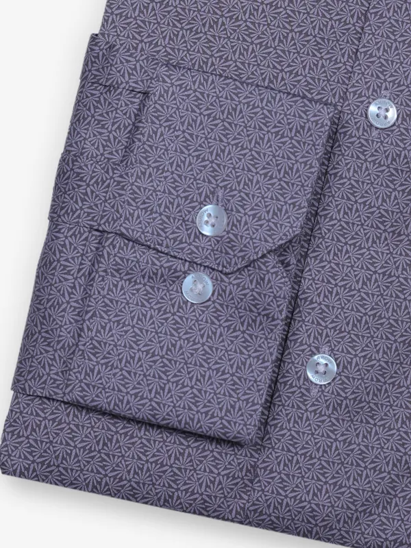 ARROW dark purple printed cotton shirt for men