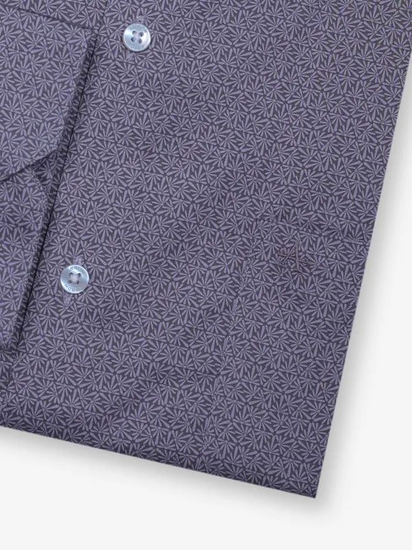 ARROW dark purple printed cotton shirt for men