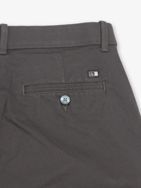 ARROW deep olive solid cotton trouser