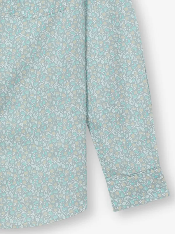 ARROW grey printed casual wear cotton shirt