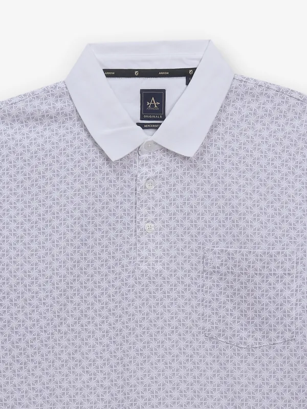 ARROW lavender texture cotton t-shirt