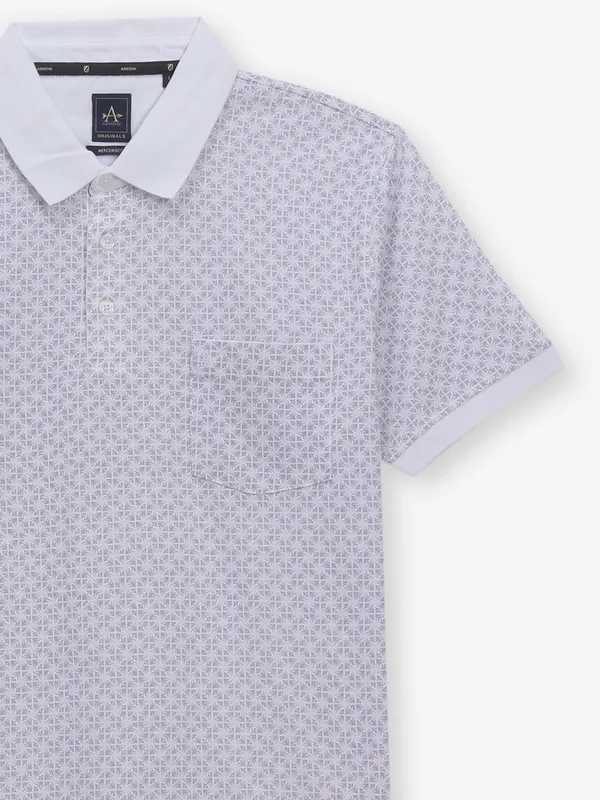 ARROW lavender texture cotton t-shirt