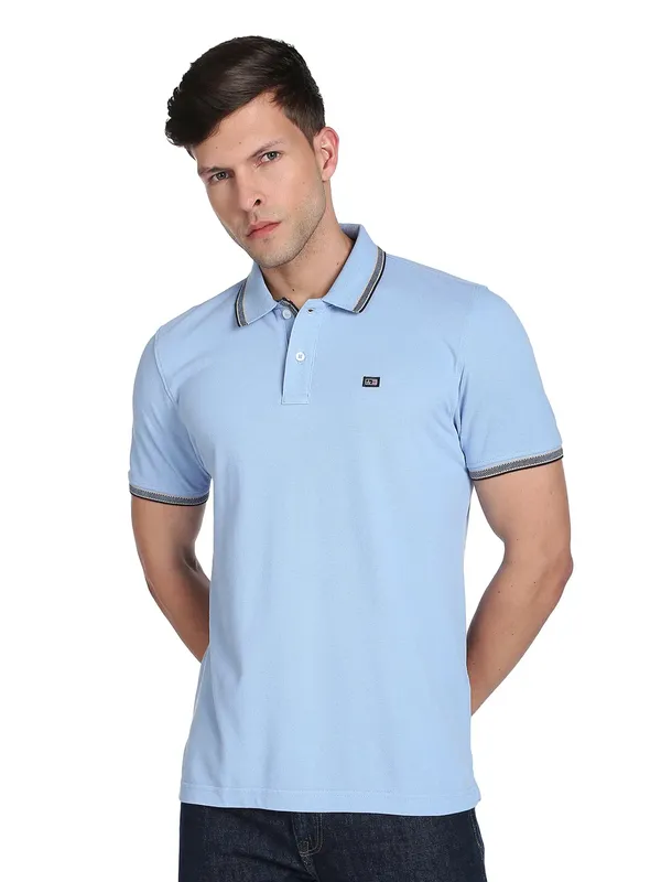 Arrow light blue cotton t shirt