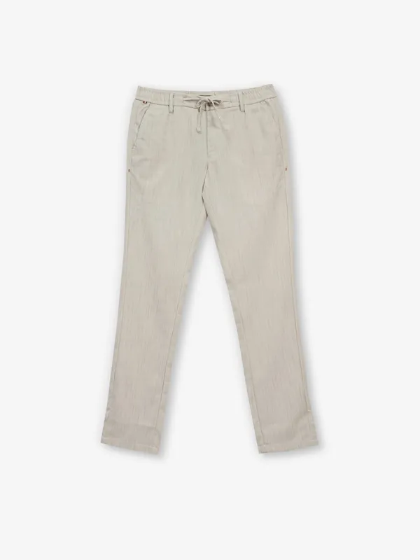 ARROW light brown printed cotton trouser