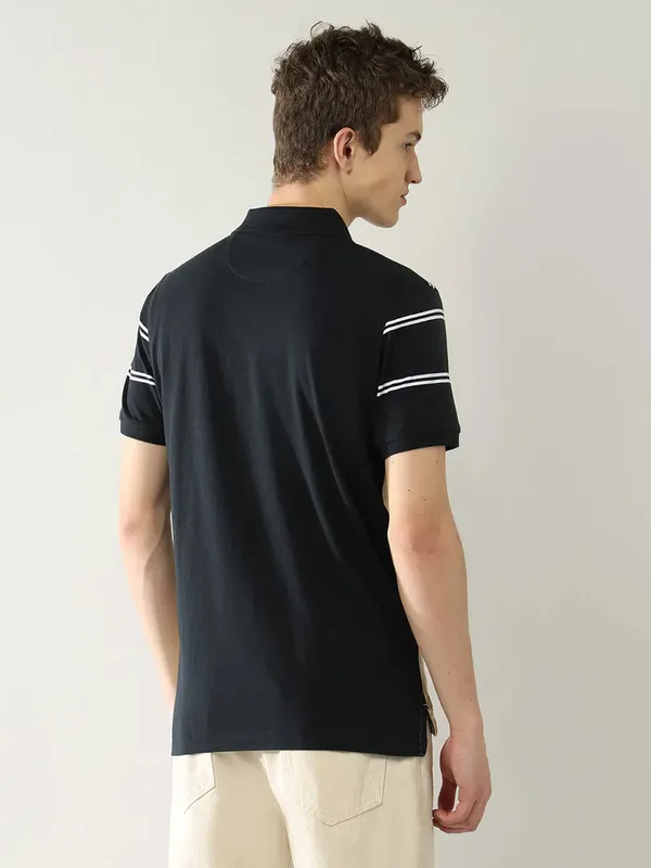 ARROW light brown printed mens polo t-shirt