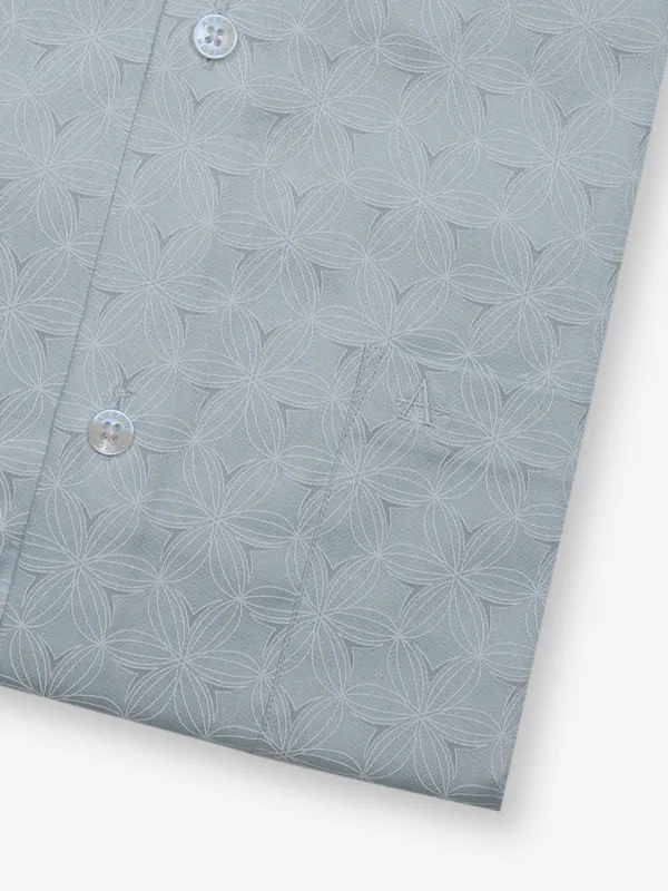 ARROW light green printed cotton shirt