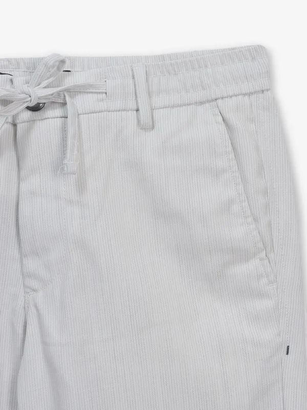 ARROW light grey printed cotton trouser