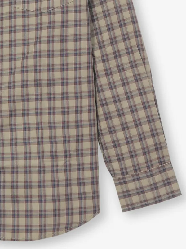 ARROW light khaki flannel casual wear shirt