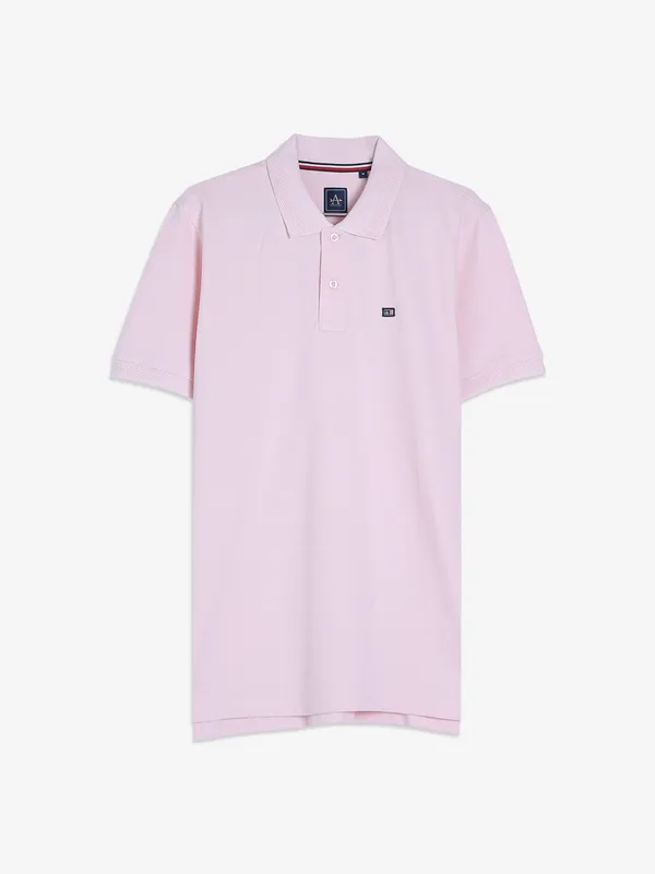 Arrow light purple cotton plain t shirt