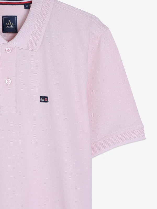 Arrow light purple cotton plain t shirt