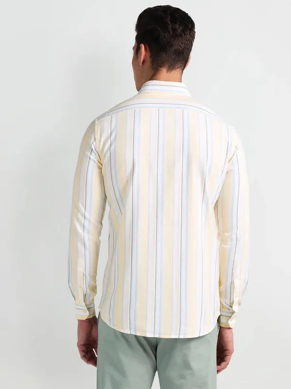 Arrow light yellow stripe shirt