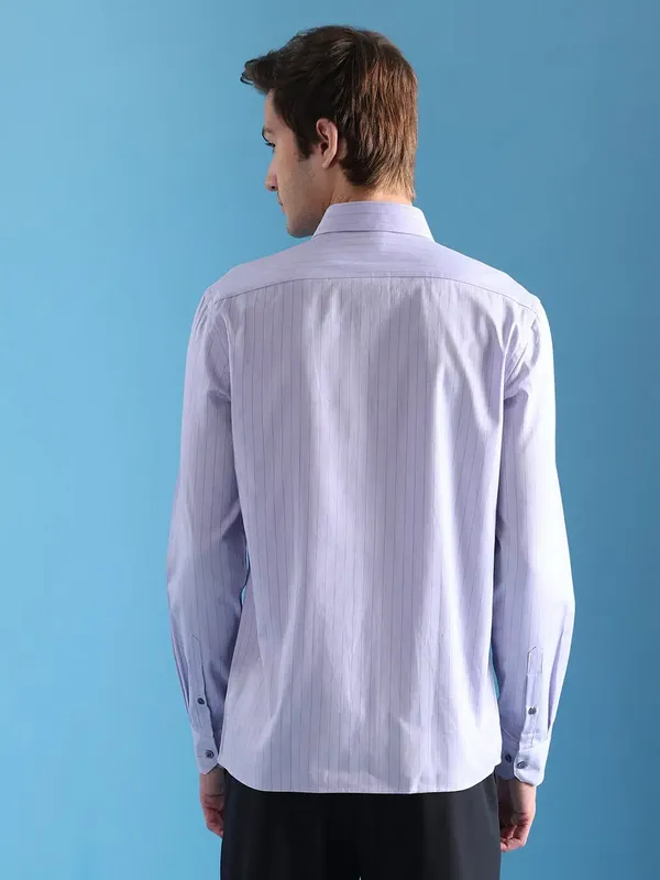 ARROW lilac stripe formal shirt
