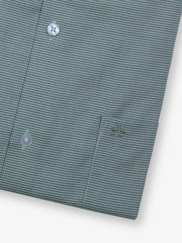 ARROW mint green textured cotton shirt