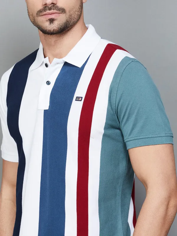 ARROW multicolor stripe polo t-shirt