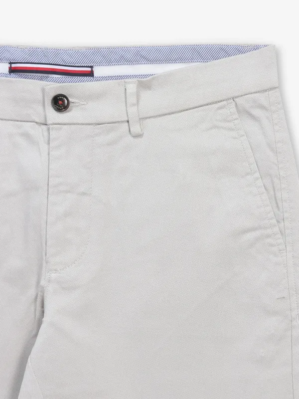 ARROW off-white cotton solid trouser