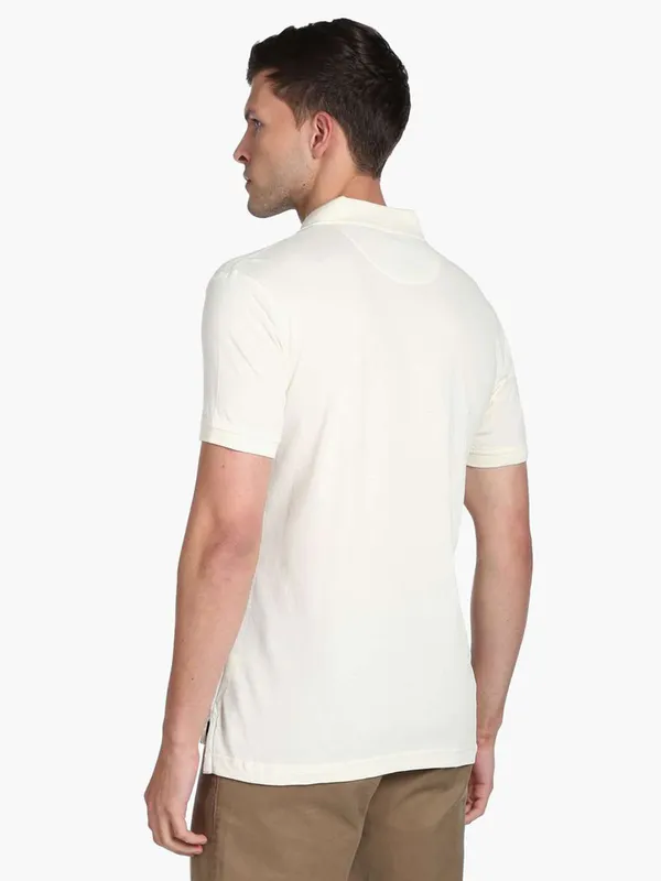 Arrow off white plain polo t shirt