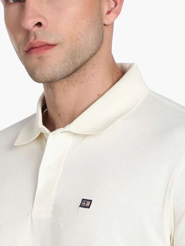 Arrow off white plain polo t shirt