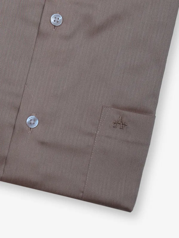 ARROW pastel brown cotton shirt