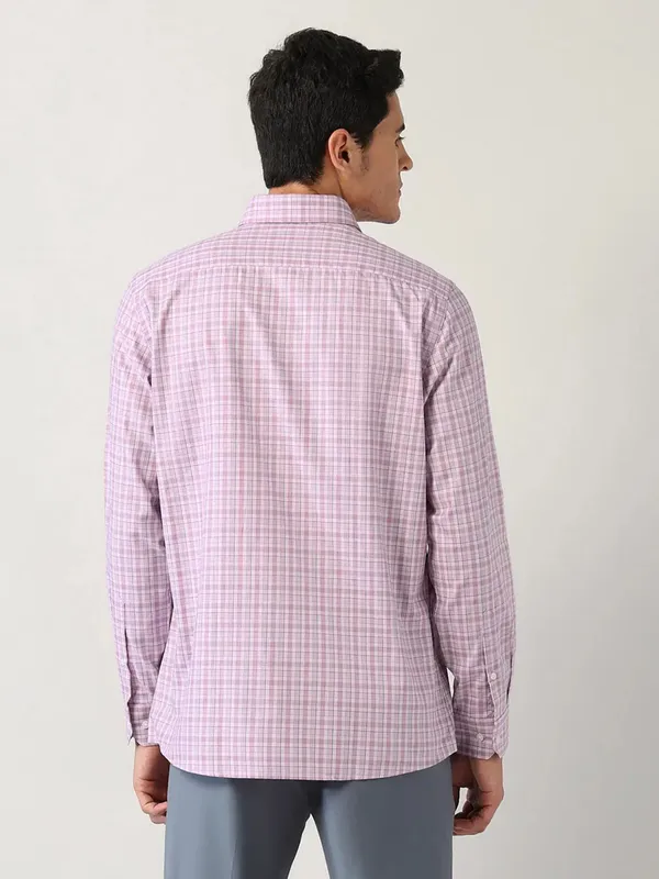ARROW pastel pink check shirt