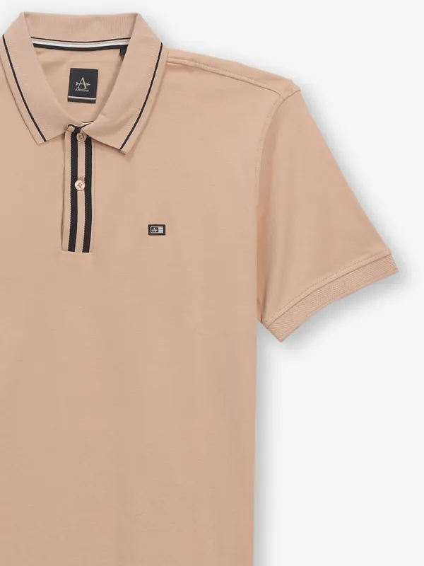 ARROW plain beige cotton t-shirt