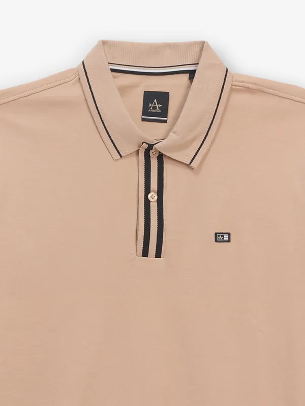 ARROW plain beige cotton t-shirt