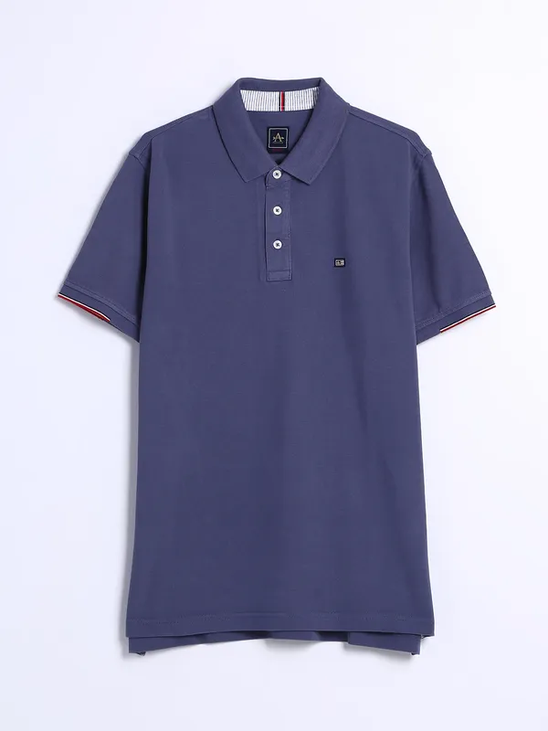 Arrow plain cotton t shirt in blue