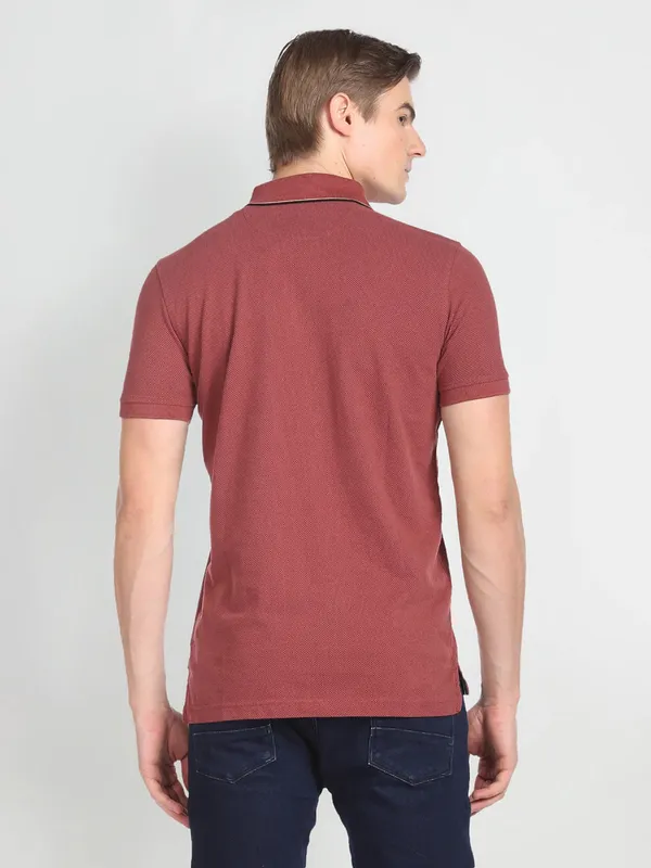 Arrow plain cotton t shirt in brown
