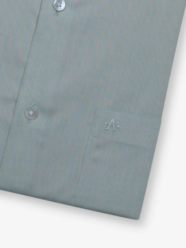 ARROW plain light green cotton shirt
