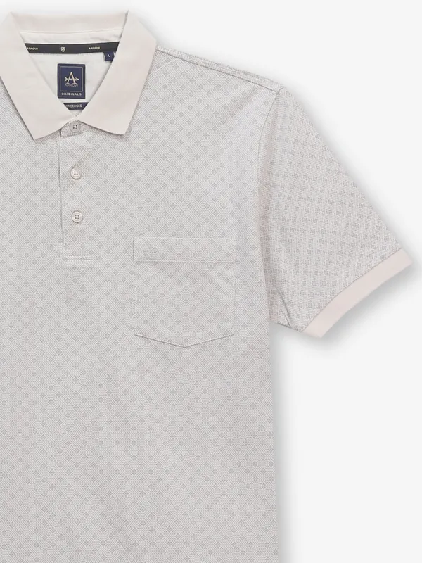 ARROW printed beige cotton t-shirt