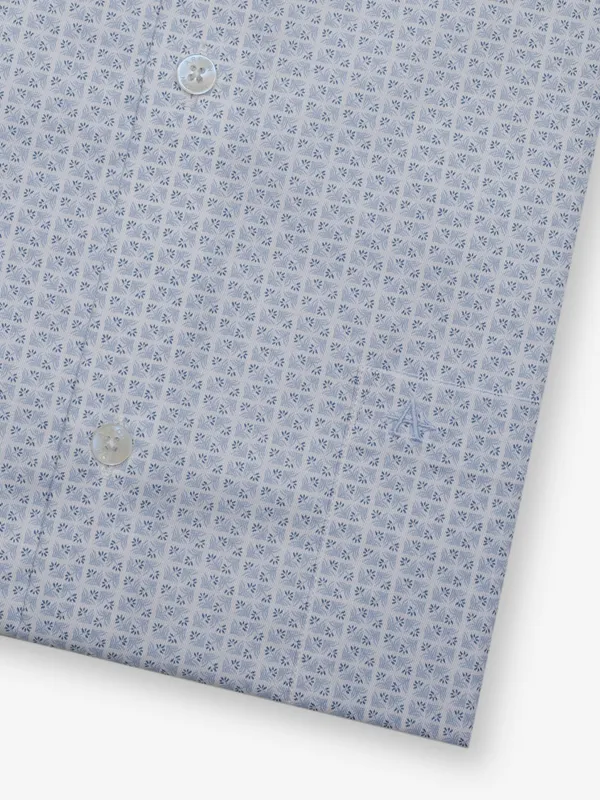 ARROW printed blue cotton shirt