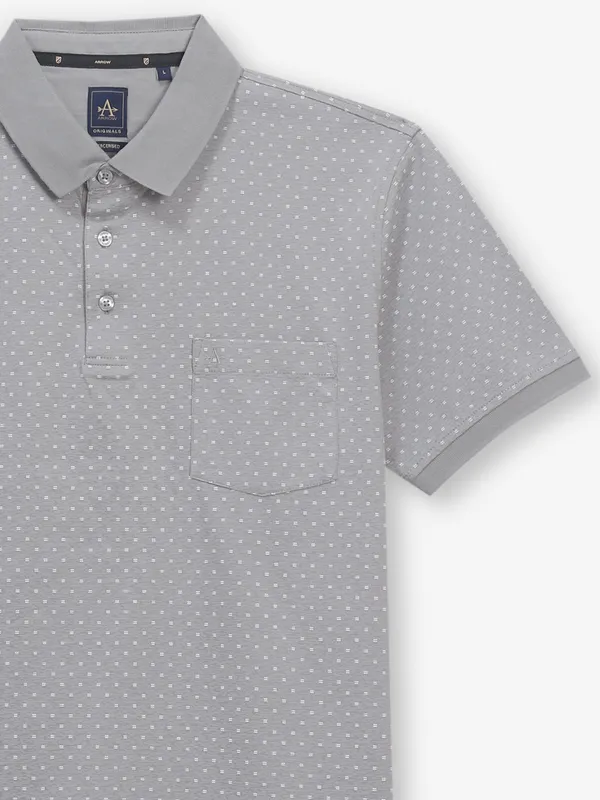 ARROW printed dark grey cotton t-shirt