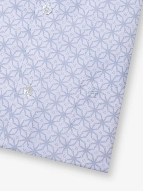 ARROW printed light blue formal wear shirt
