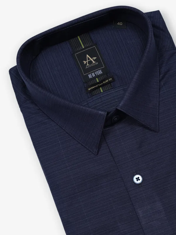 ARROW printed navy cotton shirt