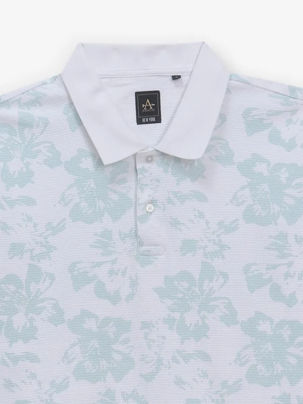 ARROW printed white cotton t-shirt for men